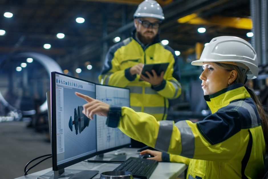 Female engineer working